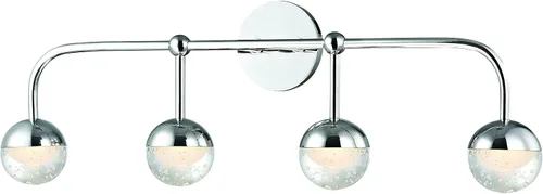 Vista 3 de Hudson Valley Lighting Soporte de baño LED 1241-PC, 1 luz, cromo pulido