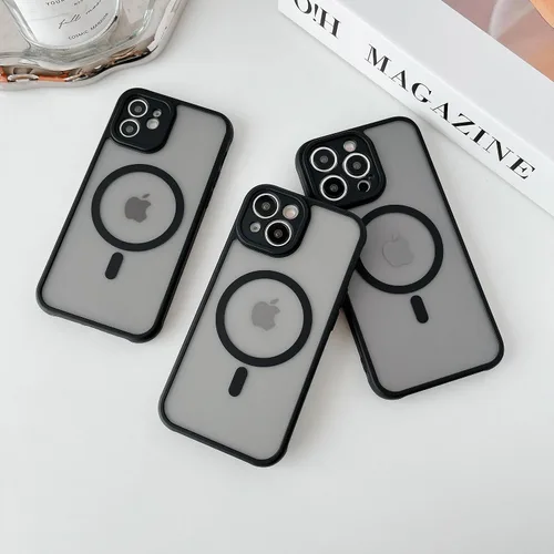 Vista 10 de RALEAVO Funda mate compatible con iPhone 12, delgada, translúcida, esmerilada, parte trasera de policarbonato, protección militar contra caídas
