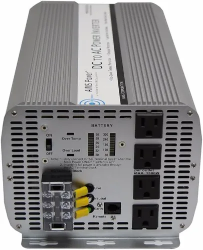 Vista 2 de AIMS Power, ondulador de voltaje 5000 vatios, 24 VCD