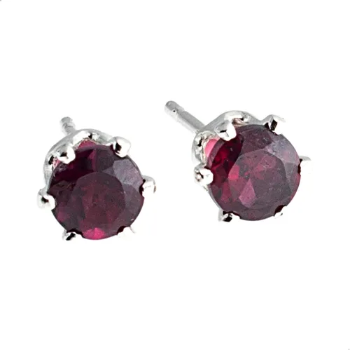 Vista 7 de 3-4mm Sterling Silver Birthstone Stud Earrings, 6-Prong