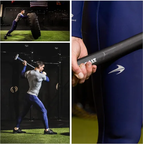 Vista 3 de CompressionZ - Pantalones de compresión para hombre, leggings de correr para hombre, leggings deportivos.