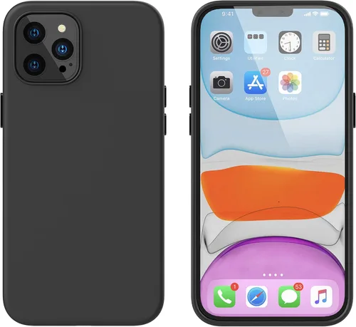 Vista 7 de Luvvitt Funda de silicona líquida compatible con iPhone 12 Pro Max con protección contra caídas a prueba de golpes, delgada, suave, resistente a