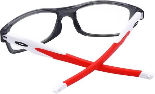 Vista 4 de BroLizard - Brazos de repuesto para Oakley Crosslink Glass Satin White Frame - Rojo