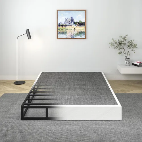 Vista 7 de Somier de 5 Pulgadas para Cama Individual, Base de Colchón Metálica Resistente con Funda de Tela, Montaje Fácil, Capacidad de 680 kg