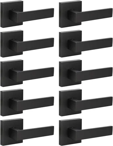 Vista 150 de KNOBWELL - Juego de cerradura con 1 picaporte resistente para puertas de una cara, ideal para puertas interiores reversibles, 0.93 libras