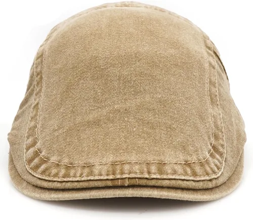 Vista 4 de Gorra vaquera de algodón ajustable unisex Caqui