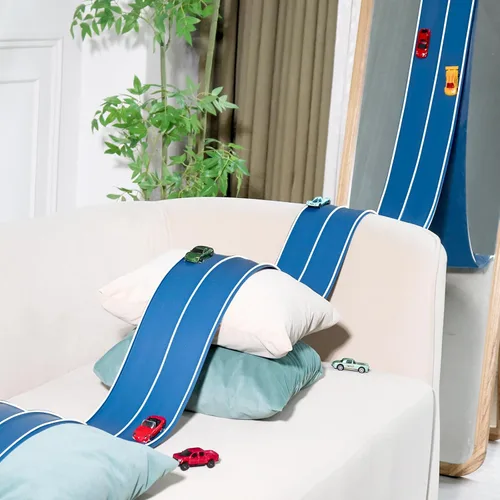 Vista 7 de Pista de carreras flexible compatible con Hot Wheels y coches fundidos a