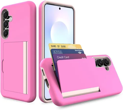 Vista 15 de Funda para Samsung Galaxy S25 con tarjetero, ranura para tarjeta de crédito Funda protectora tipo cartera - Negro