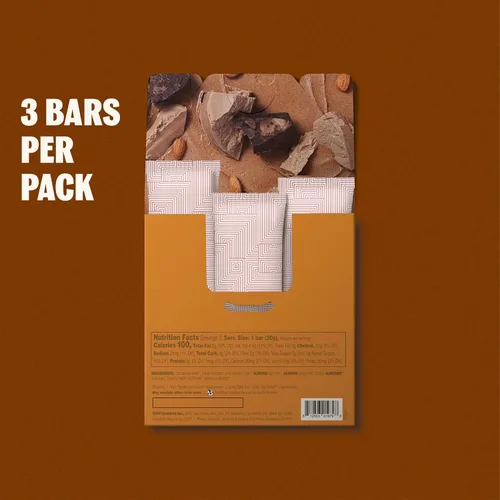 Vista 3 de TCHO Aww Nuts! Barras de chocolate negro 75% (paquete de 3) A base de plantas, orgánicas y de comercio justo, sin OMG, sin lácteos, veganas, sin