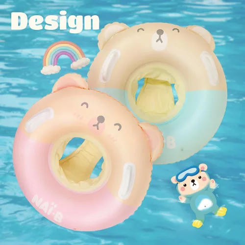 Vista 3 de NAI-B - Flotador de natación para bebé, anillo inflable de piscina con asiento, anillo flotante para entrenamiento de natación para niños de 2 a 5