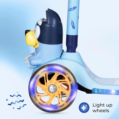 Vista 3 de Kick Scooter for Kids, 3 Wheel Self Balancing, Light Up LED Wheels