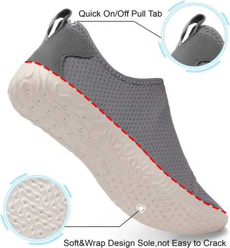 Vista 2 de Spesoul Zapatos acuáticos transpirables de secado rápido para mujer y hombre, calcetines acuáticos suaves para senderismo, natación, playa, surf