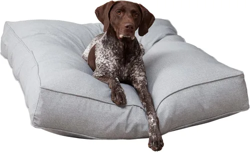 Vista 16 de Casey - Cama rectangular para perros (36 x 24 pulgadas) de mezclilla para interiores y exteriores, estilo almohada