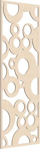 Vista 95 de 9 3/8"W x 24 3/8"H x 1/4"T Farwell Decorativos Paneles de Pared de Madera Calado, Hickory