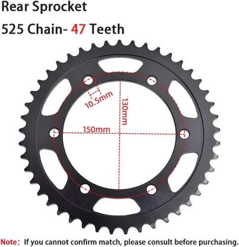 Vista 3 de 525 Chain 16T Front 47T Rear Sprocket Compatible with YAMAHA FZ8 FZ8N FA8S FZ-8 FZ-8N FZ-8S Fazer 39P 42P 2010 2011 2012 2013 2014 2015