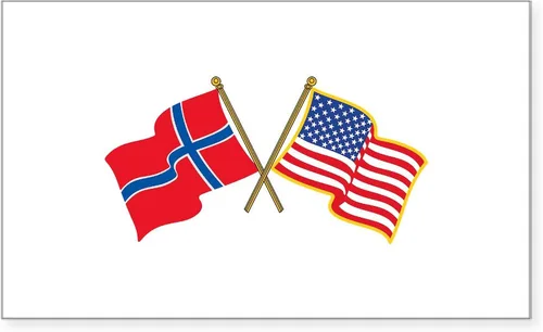 Vista 4 de CafePress Pegatina de bandera noruega americana para parachoques rectangular Transparente
