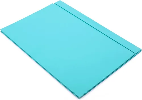 Vista 9 de Almohadilla de escritorio de cuero con cubierta, juego de organizador de escritorio, accesorios de cuero para oficina, regalos de oficina, Azul