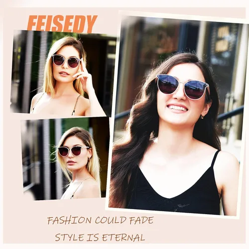 Vista 3 de FEISEDY Gafas de sol polarizadas para las mujeres ronda 2021 moda retro UV proteger B2785
