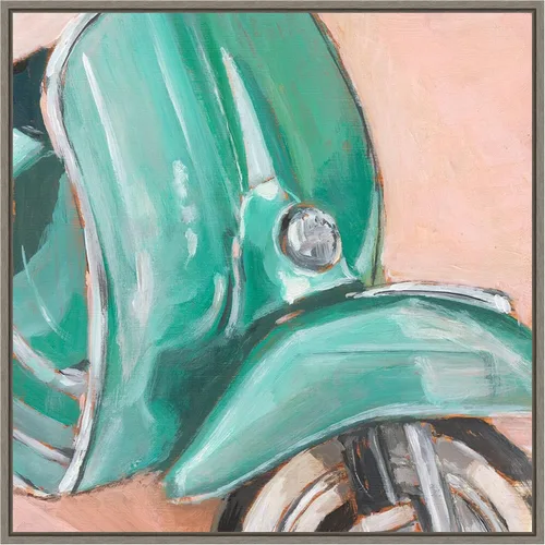 Vista 12 de Amanti Art Framed Canvas Wall Art 16x16 Retro Scooter IV by Ethan Harper, Framed Wall Art Canvas, Transportation Artwork, Traditional Decor, Small