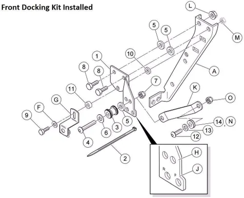 Vista 6 de Kit de Hardware de Acoplamiento Desmontable Compatible con Harley Touring Road King Street Electra Road Glide 1997-2008 Compatible con Touring