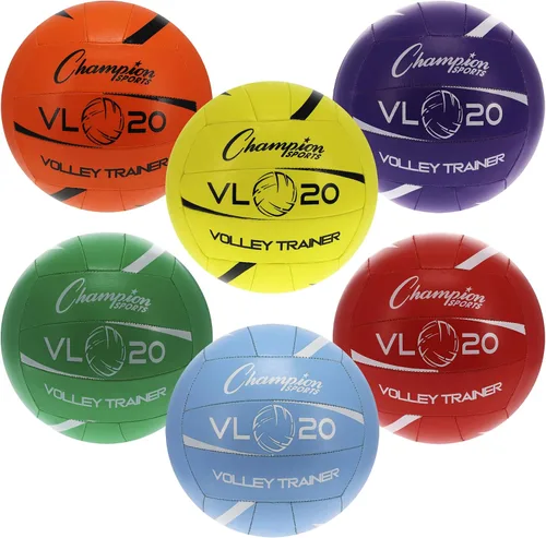 Vista 8 de Champion Sports Volleyball Trainers – Lightweight Training Volleyballs, Soft Vinyl Panels, Multiple Sizes