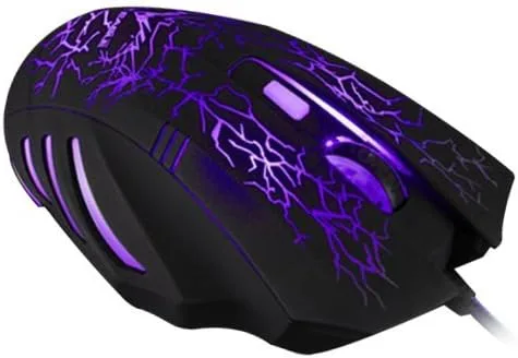 Vista 6 de HAVIT HV-MS672 - Mouse con cable de 3200DPI, 4 niveles de DPI ajustables, 800120024003200DPI, 7 luces LED circulares y respirables, 6 botones (negro)