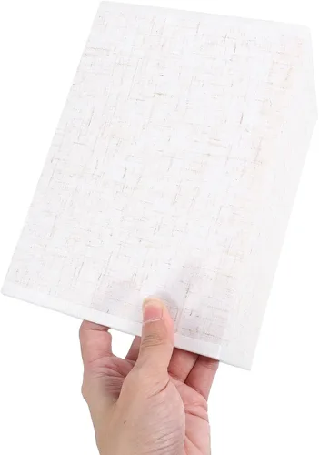 Vista 6 de Baluue Pantalla rectangular de lino de 7.87 x 5.51 x 5.51 pulgadas, cubierta de lámpara de mesa para lámparas de piso y escritorio, protección