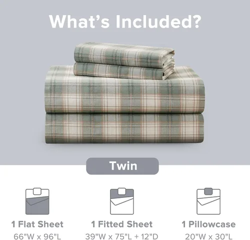 Vista 36 de Comfort Spaces Sábanas 100% Algodón Twin XL, Transpirables, Naturalmente Frescas, Sábanas de Algodón Suave con Bolsillo Elástico de 14 Pulgadas que
