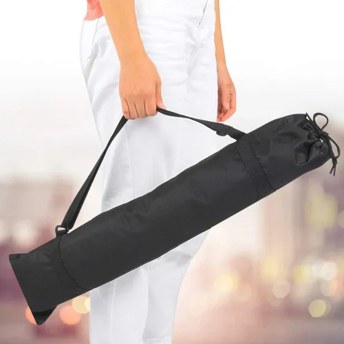 Vista 2 de Bolsa de trípode, funda de trípode de tela Oxford portátil plegable con correas de hombro, bolsa de soporte de micrófono para soporte de luz al aire