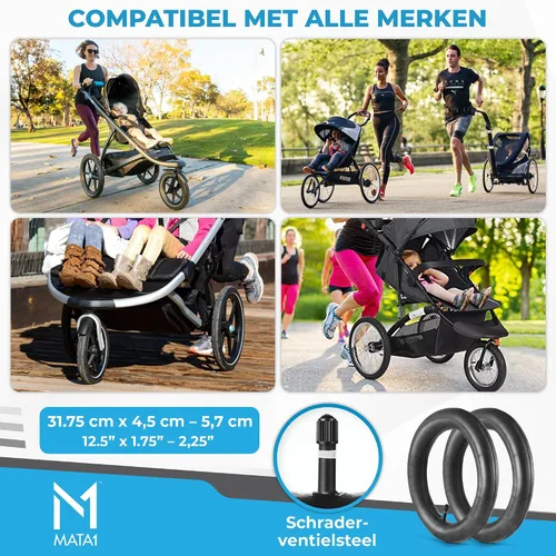 Vista 2 de 2 Repuestos de Cámara de Aire 12.5'' x 1.75/2.25 para Cochecito de Trotar, Compatible con Todas las Marcas: BoB Revolution Flex/Pro/SE/SU, Graco, Go