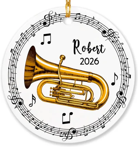 Vista 15 de Adorno de acordeón personalizado de Navidad, adorno de instrumento musical de acordeón para árbol de Navidad 2025, adorno de acordeón regalo
