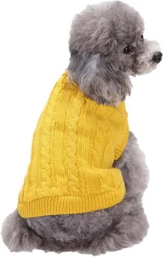 Vista 20 de CHBORCHICEN Suéteres de punto para perros pequeños, sudadera cálida para mascotas gatos, ropa de invierno, suéter de gatito y cachorro