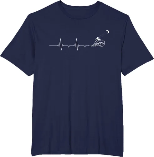 Vista 11 de Heartbeat EKG Pulse Kitesurf Kitesurf - Camiseta de kitesurf, Negro, S