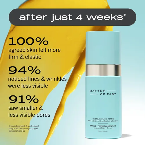 Vista 4 de MATTER OF FACT Concentrado antiarrugas y textura, suero antienvejecimiento para el cuidado de la piel con retinol y vitamina C para una piel más
