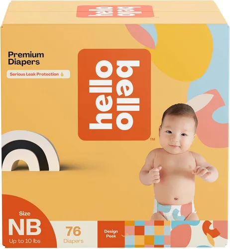 Vista 9 de Hello Bello Premium - Pañales para bebé de talla recién nacido, 32 unidades de pañales desechables, extra absorbentes, hipoalergénicos con ajuste