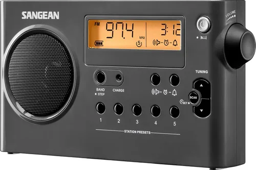 Vista 2 de SANGEAN SG-106 AM/FM Compact Digital Tuning Receptor portátil (negro)