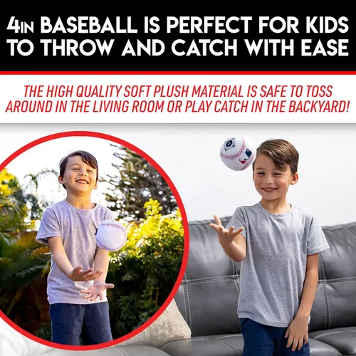 Vista 6 de Franklin Sports MyFirst Pelotas Deportivas de Felpa Suave - Juguete de Peluche Relleno de Baloncesto, Béisbol + Fútbol Americano para Niños - NBA