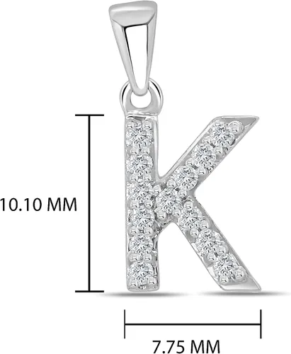 Vista 125 de Collar colgante con letra inicial de diamantes en oro amarillo de 14k (1/10 quilates) 18 pulgadas
