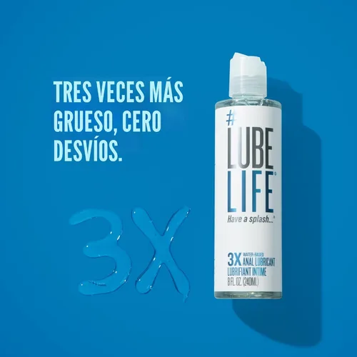 Vista 8 de LubeLife 3X Lubricante Anal – Lubricante a Base de Agua Extra Grueso para Hombres, Mujeres y Parejas – Lubricante Personal No Pegajoso, Compatible