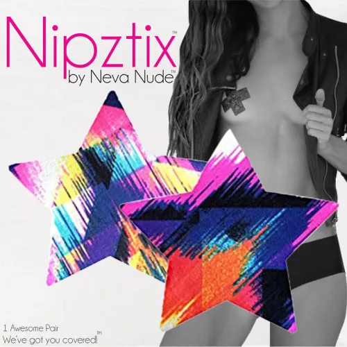 Vista 5 de Neva Nude Neon AF - Juego de cuchillos traviesos con tanga y pasteles Nipztix a juego (varios colores y tamaños)