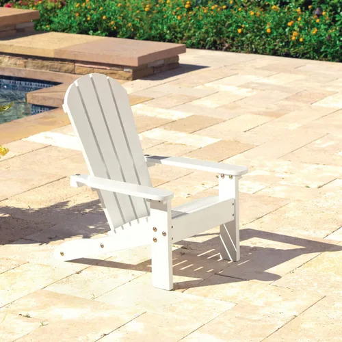 Vista 4 de Silla KidKraft Adirondack, blanco, 81, Silla Adirondack, Blanco