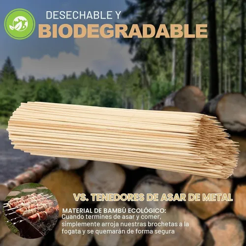 Vista 5 de Suclain 300 piezas Smores Sticks 17.5" Largo 0.197 in, Pinchos de Bambú BBQ