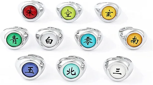 Vista 6 de PADINHY - Anillo de disfraz de ninja, accesorios de cosplay, anillo de anime para cosplay