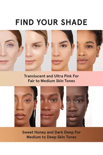 Vista 5 de One Size Polvo Fijador Difuminador Definitivo de Tamaño Completo - Ultra Rosa - para Tonos de Piel Claros a Medianos