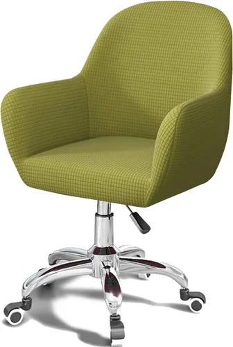 Vista 10 de Funda para silla de computadora de oficina, 2 piezas con brazos giratorios y respaldo curvado, funda para silla de comedor, estilo moderno