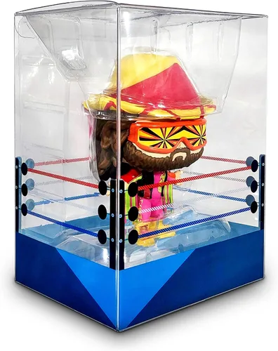 Vista 4 de Protector de caja de anillo de lucha – Funda protectora de plástico de 0.020 in de grosor compatible con figuras de vinilo Funko Pop de 4 pulgadas