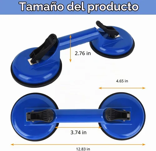 Vista 3 de FCHO - Ventosas de vidrio resistentes para elevación de azulejos de vidrio, paquete de 2, color azul