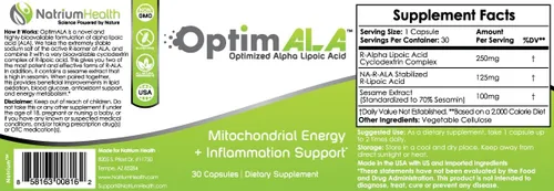 Vista 2 de OptimALA Cápsulas Cápsulas optimizadas de ácido alfa lipoico 60