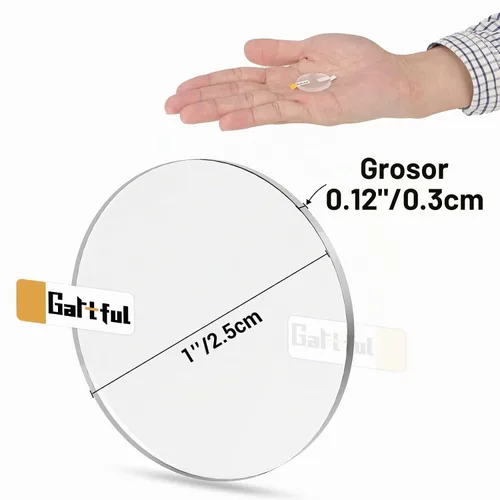 Vista 2 de Gartful 50 piezas de lámina acrílica transparente circular - 1 pulgada, 0.12" de grosor, panel de discos de plexiglás, tablero redondo transparente