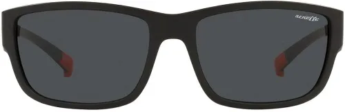 Vista 2 de Arnette AN4256 Bushwick Wrap - Gafas de sol para hombre, negro mategris oscuro, 2.441 in, Negro MateGris Oscuro